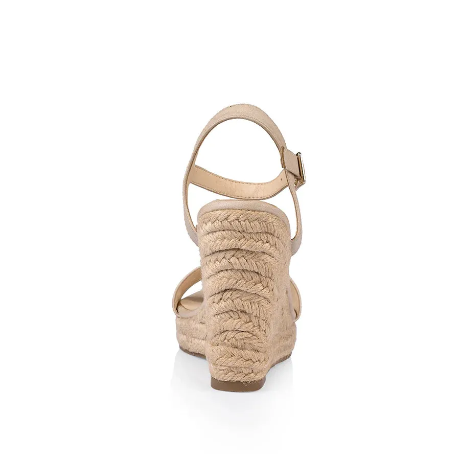 Amaya Rope Wedges by Verali - Nude Soft