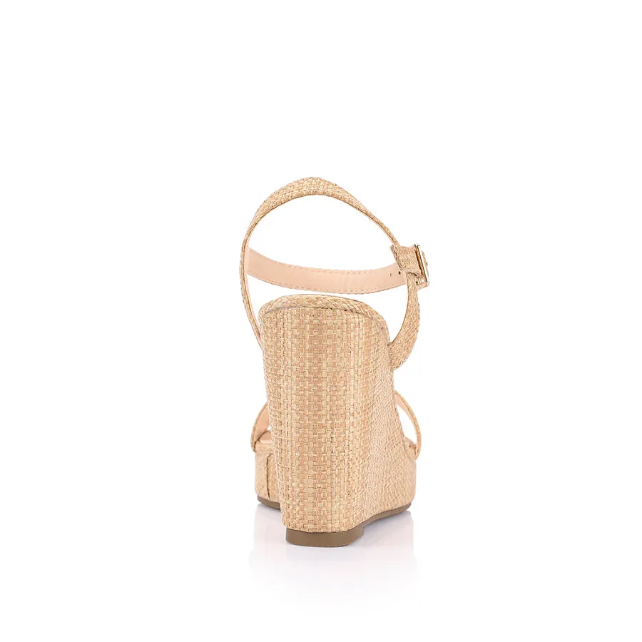 Amaya Rope Wedges - Natural Raffia