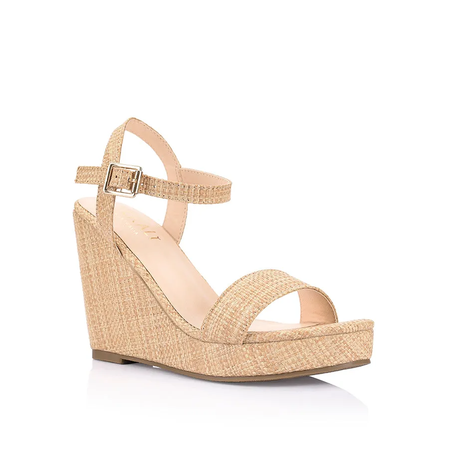 Amaya Rope Wedges - Natural Raffia