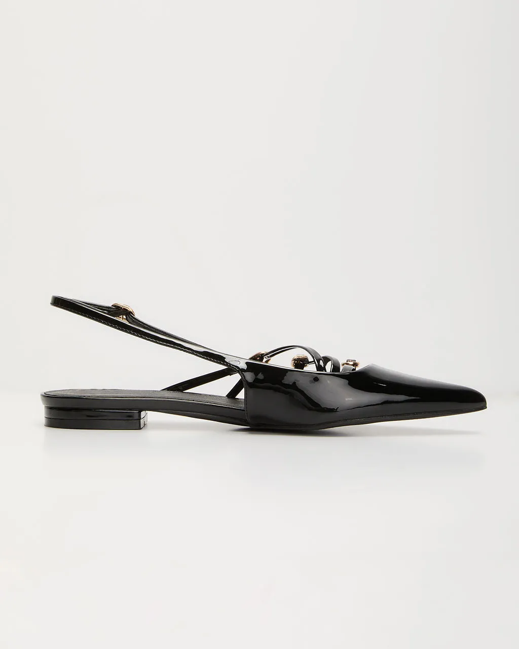 Annora Patent Leather Slingback Flats