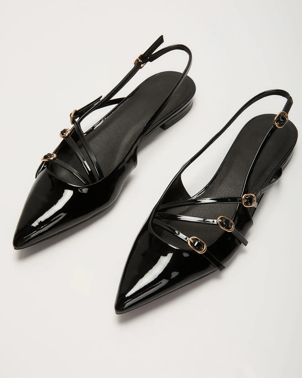 Annora Patent Leather Slingback Flats