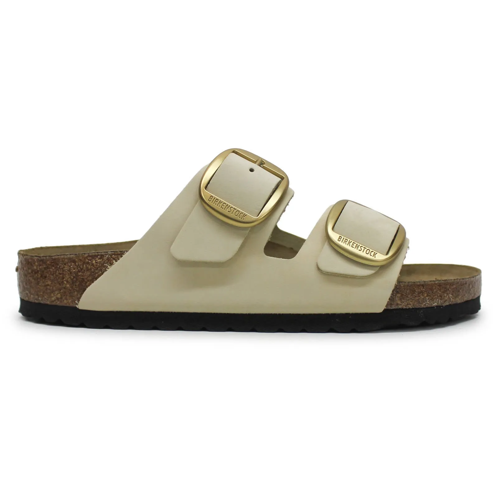 Arizona Big Buckle Nubuck Leather Unisex Slides Sandals