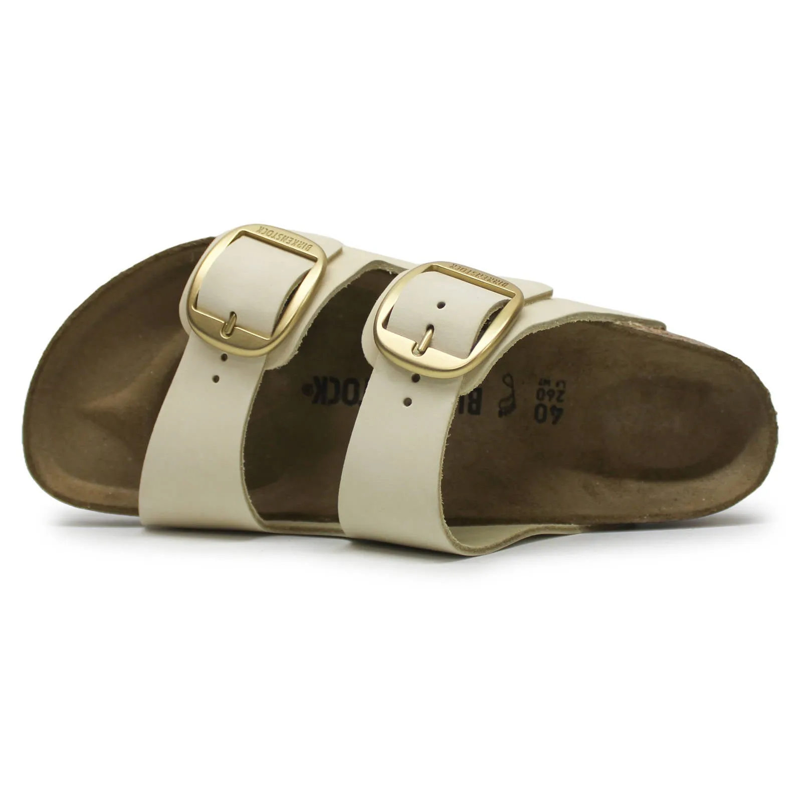 Arizona Big Buckle Nubuck Leather Unisex Slides Sandals