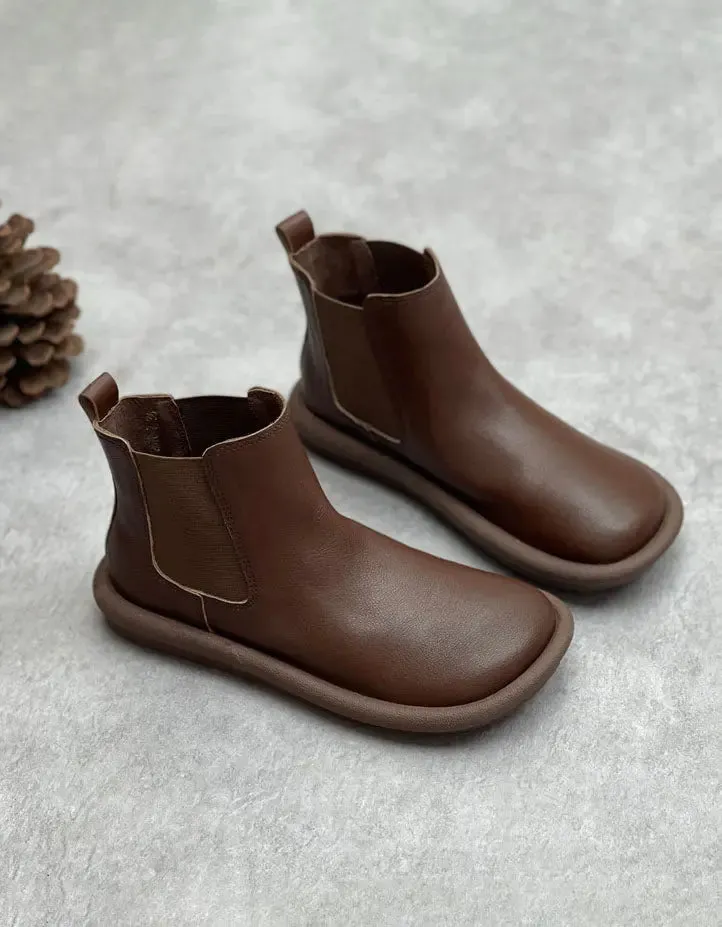 Autumn Soft Leather Boots