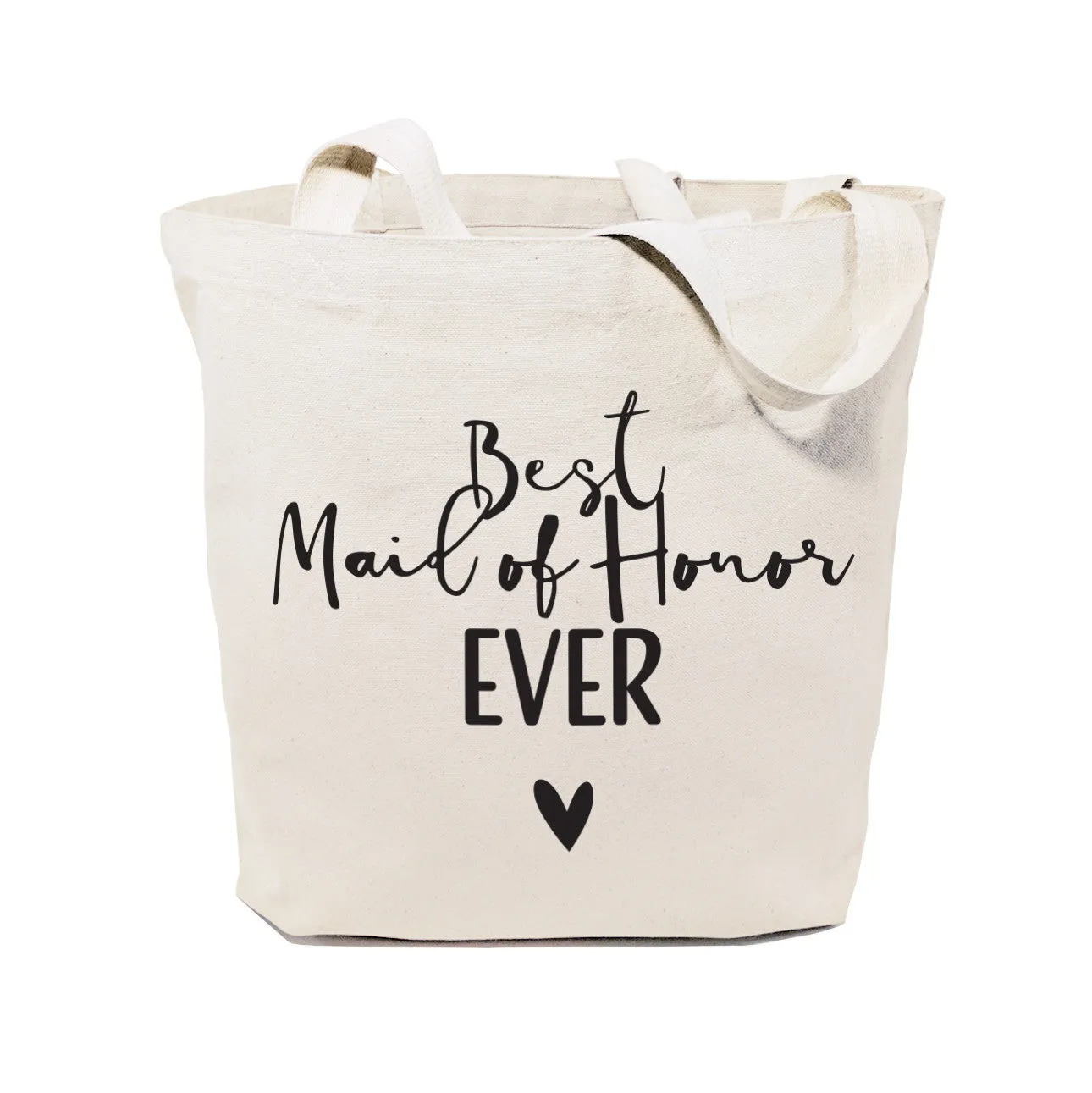 Best Maid of Honor Ever Wedding Cotton Canvas Tote Bag by The Cotton & Canvas Co.