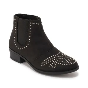 Black Chelsea Stud Detail Ankle Boot