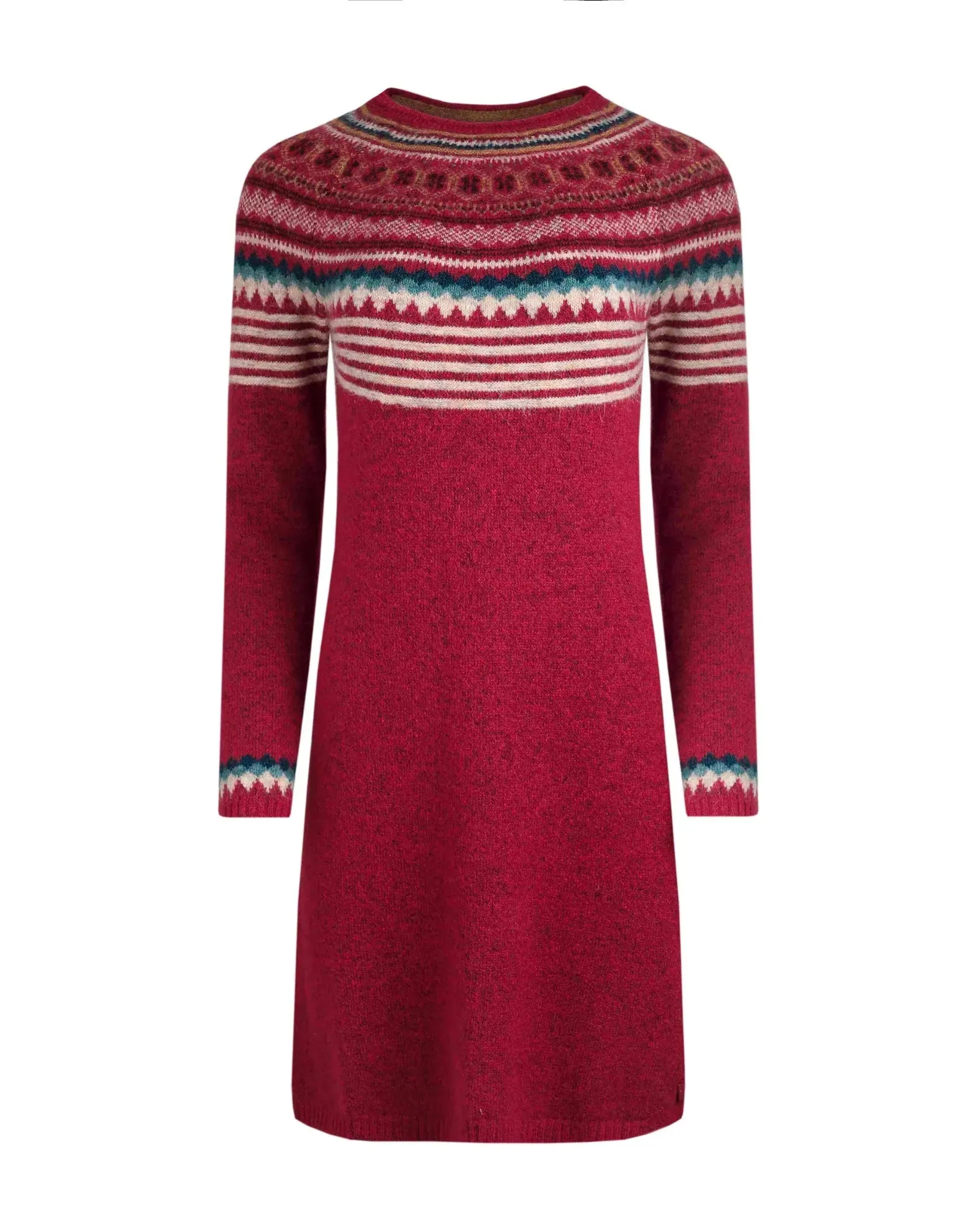 Blakely Rhubarb Eco Fair Isle Knitted Dress