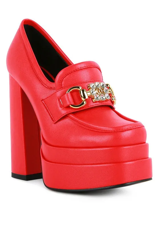 BRATZ High Block Heeled Jewel Loafers