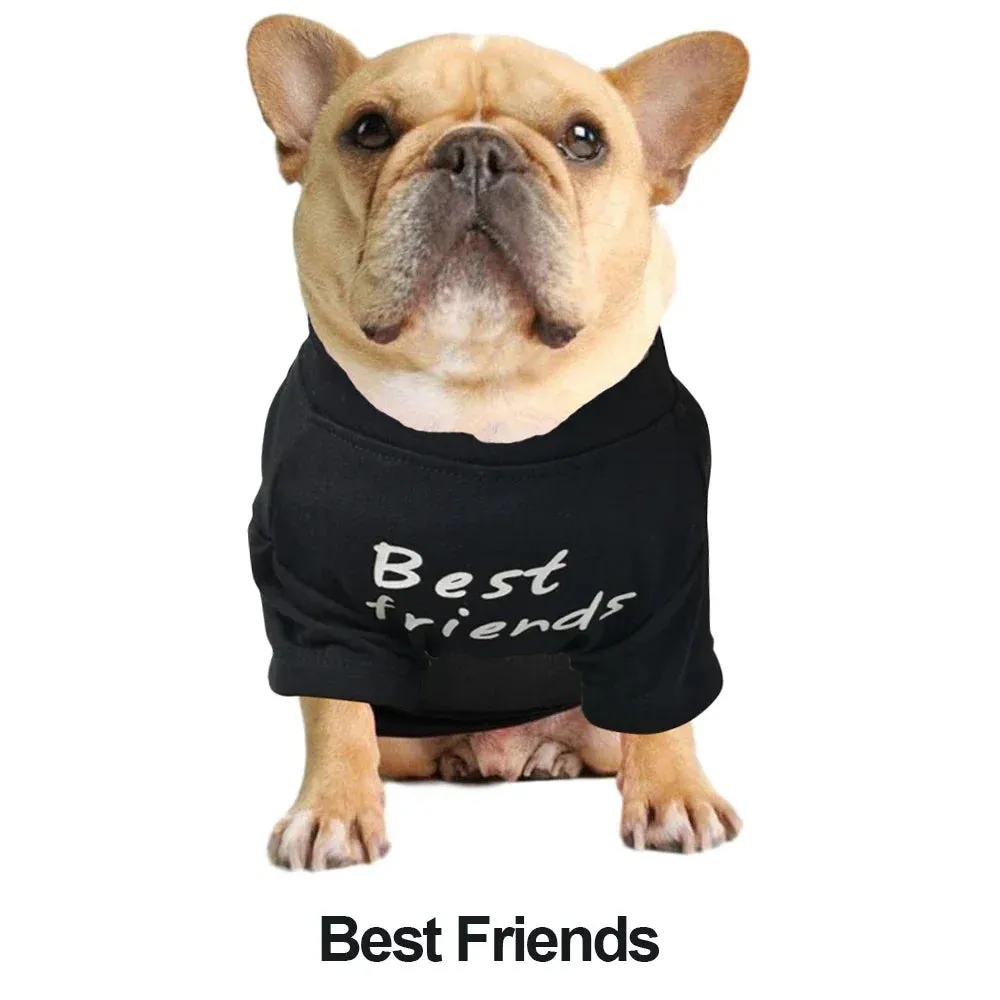 Breathable Summer/Spring Dog Clothes - Stylish Letters Printed Pet Clothing for Small Dogs