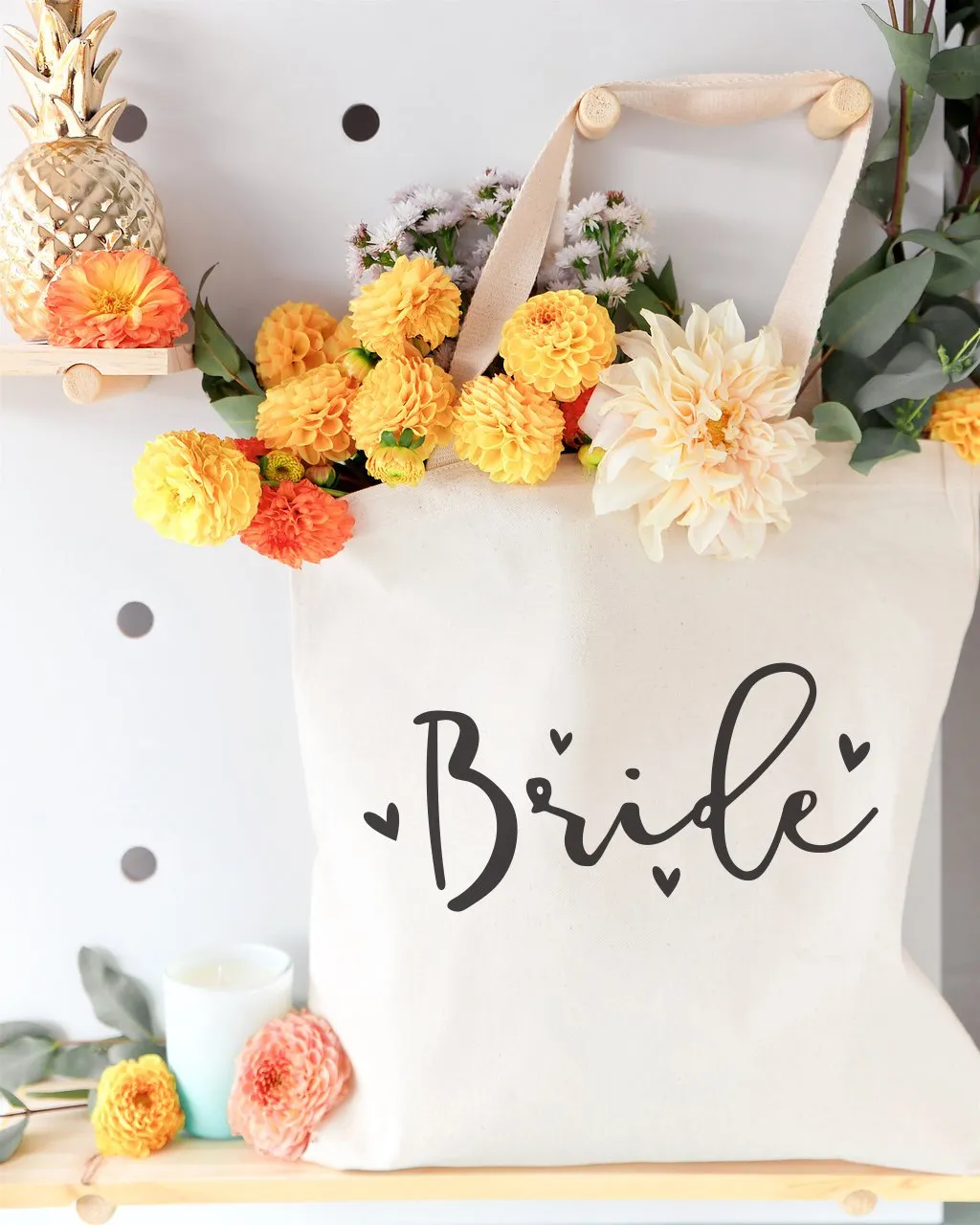 Bride Wedding Cotton Canvas Tote Bag