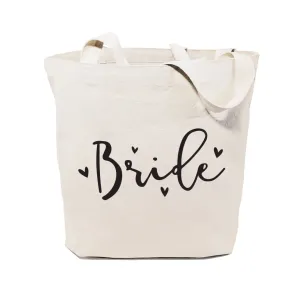 Bride Wedding Cotton Canvas Tote Bag