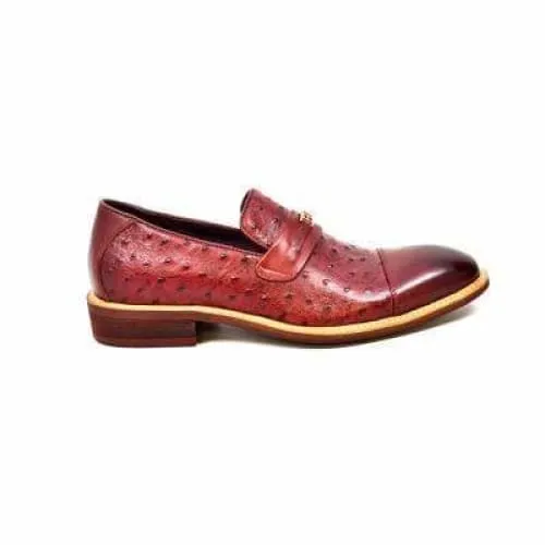 British Walkers Dolche Men's Burgundy Red Leather Loafers