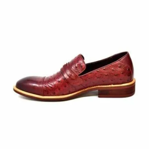 British Walkers Dolche Men's Burgundy Red Leather Loafers