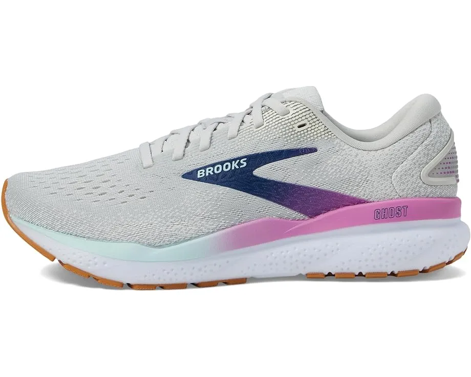 Brooks Women's Ghost 16 Sneaker - White/Grey/Estate Blue