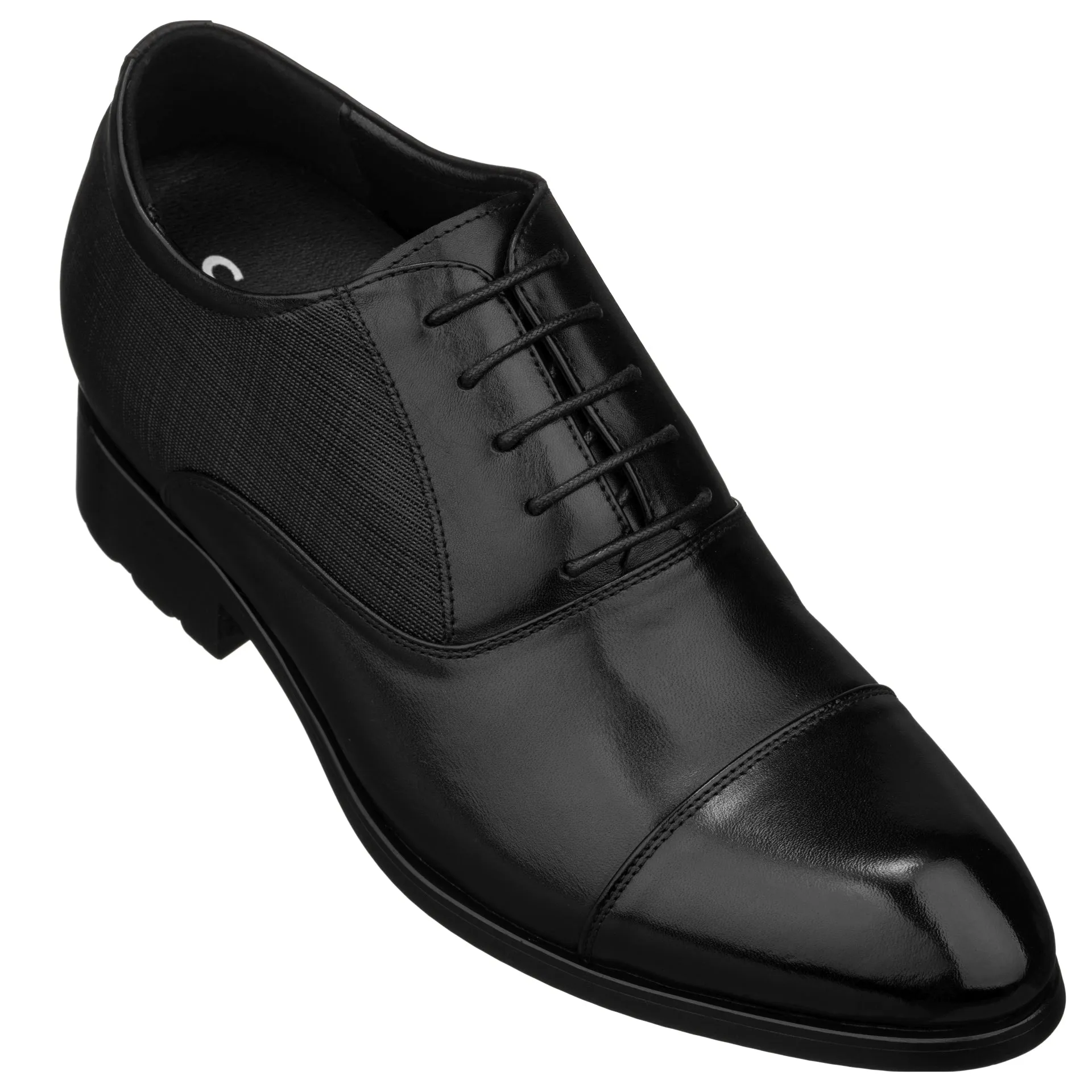 CALTO - Y6710 - 3 Inches Taller (Black) - Dress Shoes