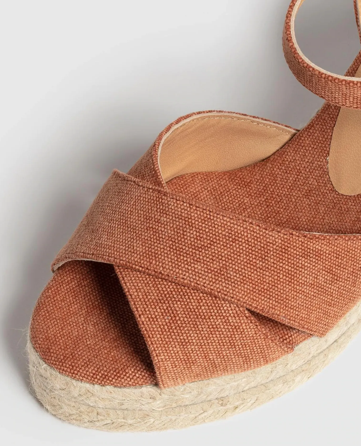 Castaner Blaudell 8ED Cuero Wedge Espadrilles