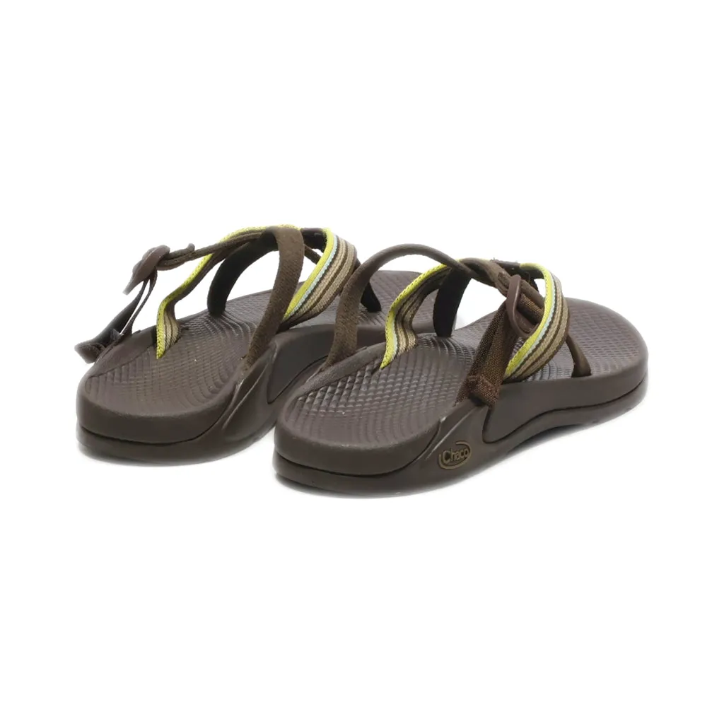 Chaco Hipthong Two Ecotread Flip Flops Canvas Brown Colour For Women