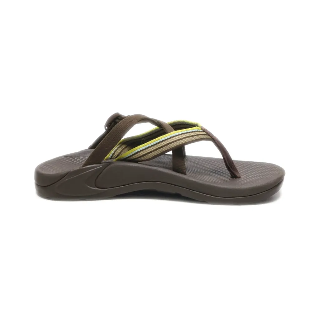 Chaco Hipthong Two Ecotread Flip Flops Canvas Brown Colour For Women