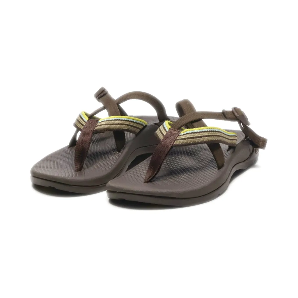 Chaco Hipthong Two Ecotread Flip Flops Canvas Brown Colour For Women