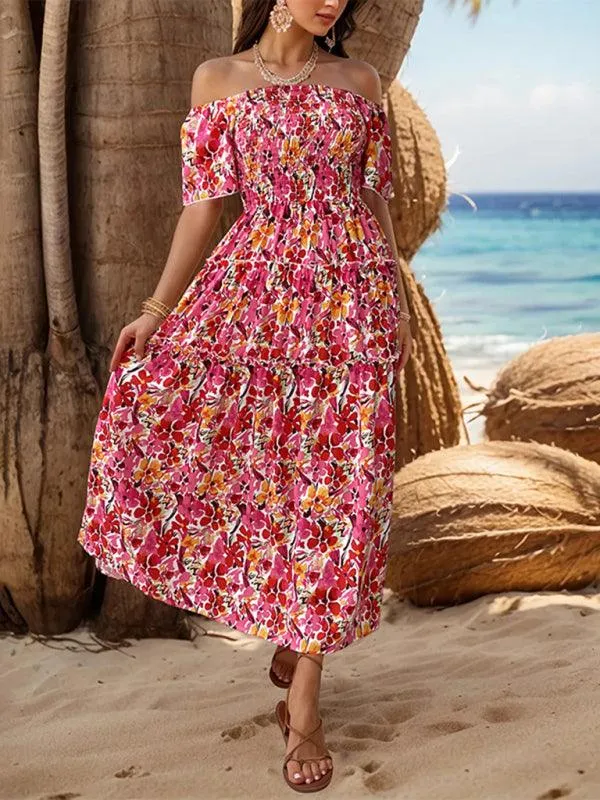 Chic Floral One-Shoulder Summer Dress for Women