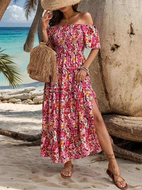 Chic Floral One-Shoulder Summer Dress for Women