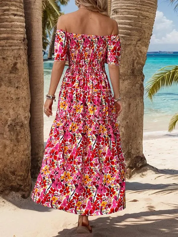 Chic Floral One-Shoulder Summer Dress for Women