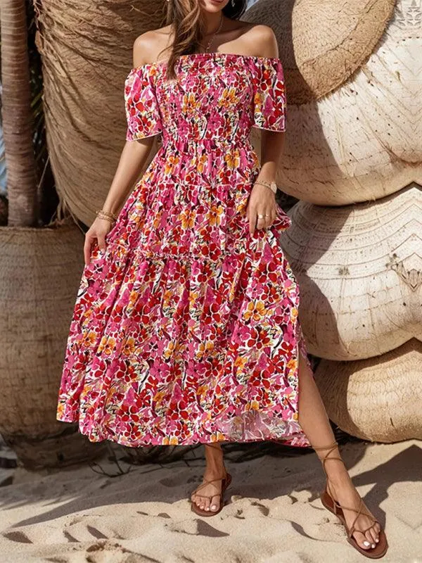 Chic Floral One-Shoulder Summer Dress for Women