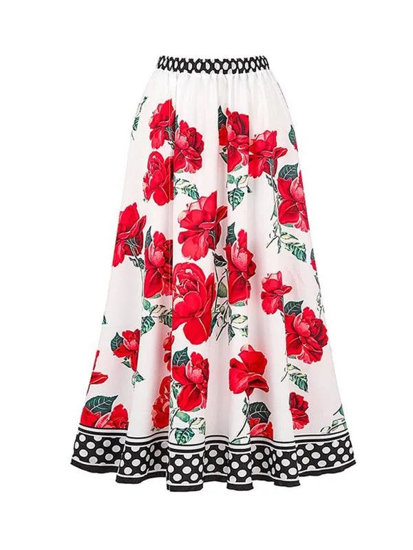 Chic Floral Swim Skirt - Stylish Summer Beachwear Ensemble