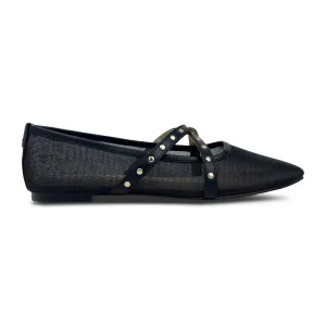 Chloe Ballet Flat in Black Mesh