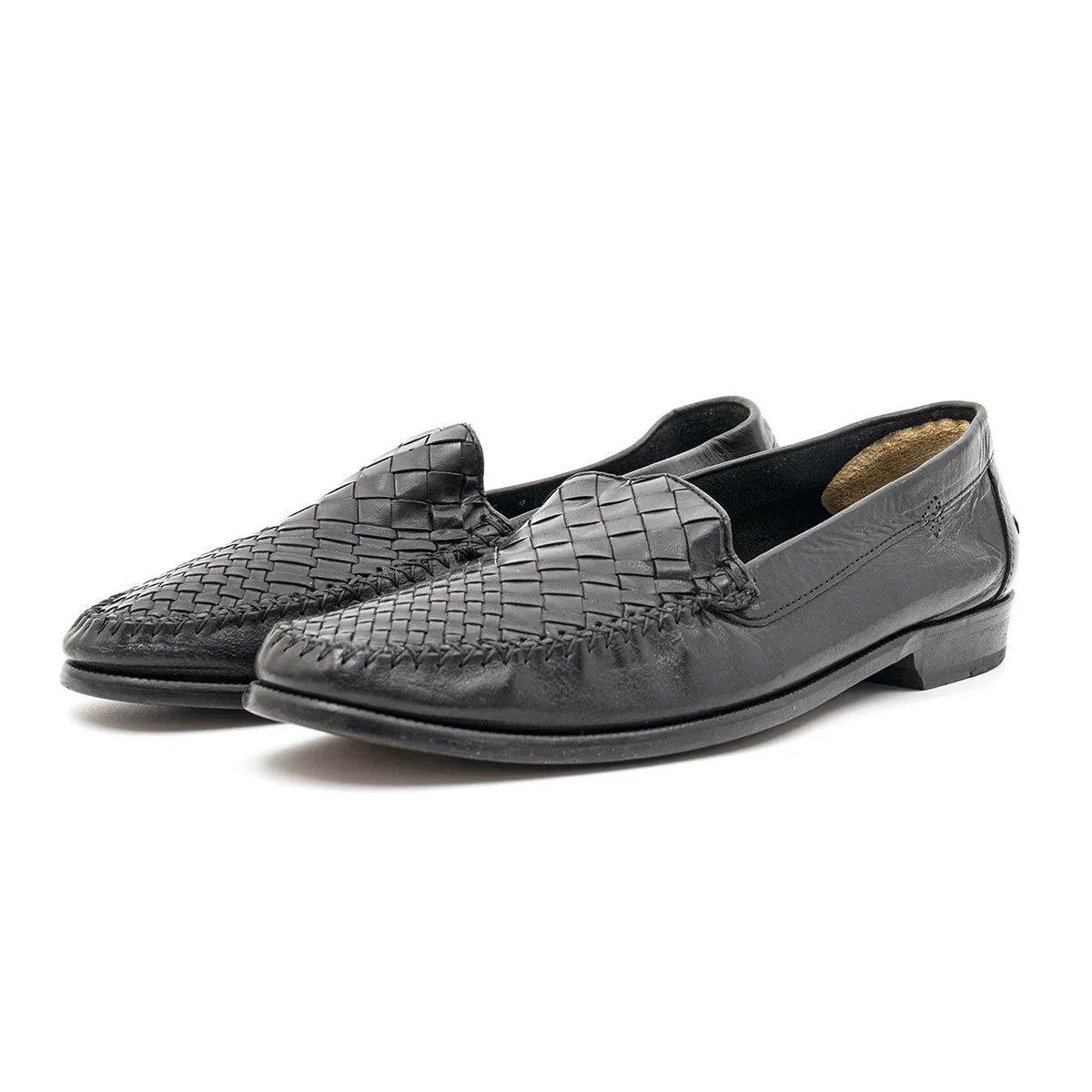 Cole Haan Ole Formal Slip Ons Leather Black Colour For Men