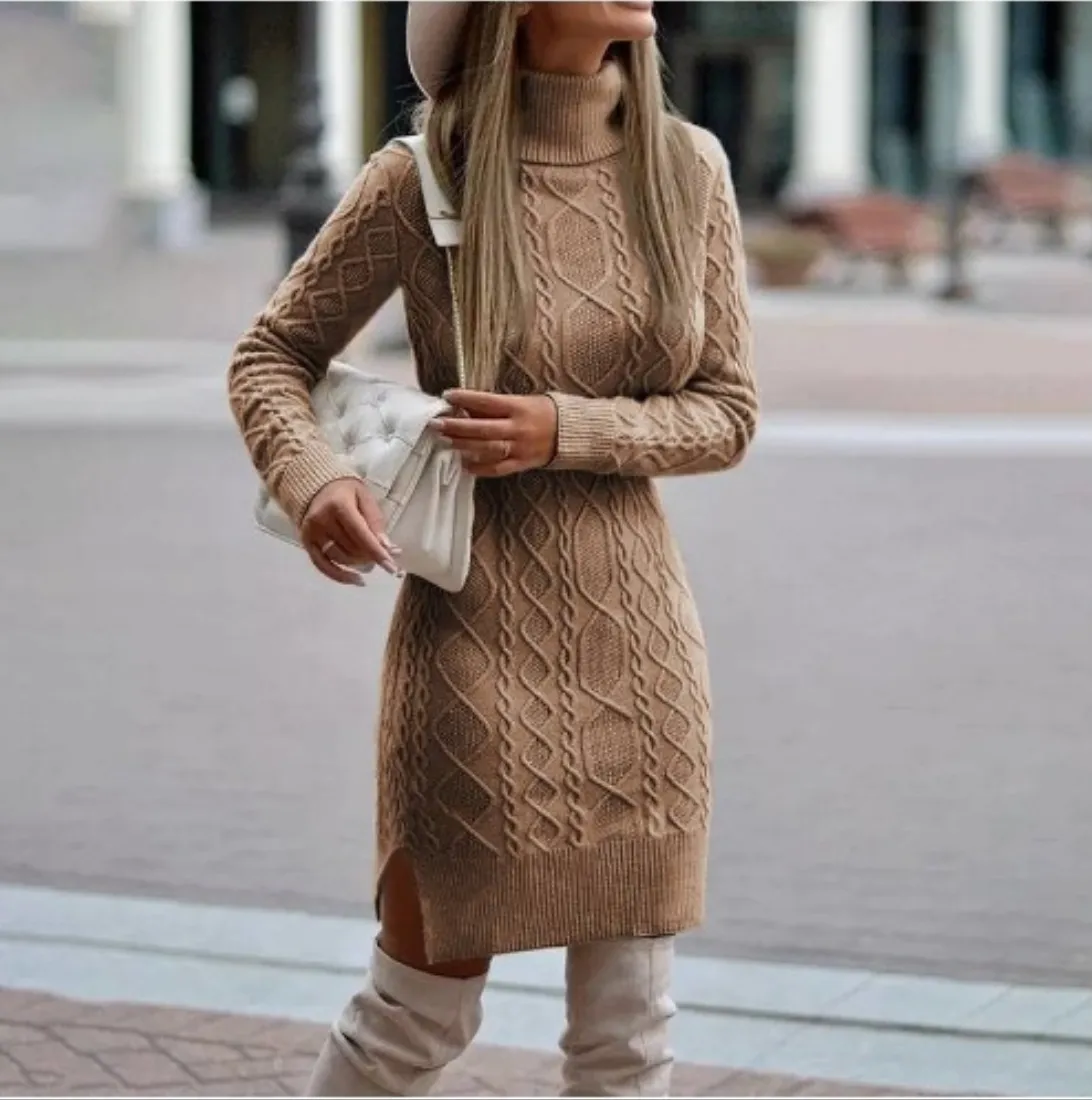 Cozy knitted jumper dress