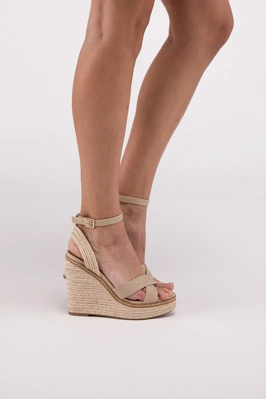 Criss-Cross Beauty Espadrille Wedges