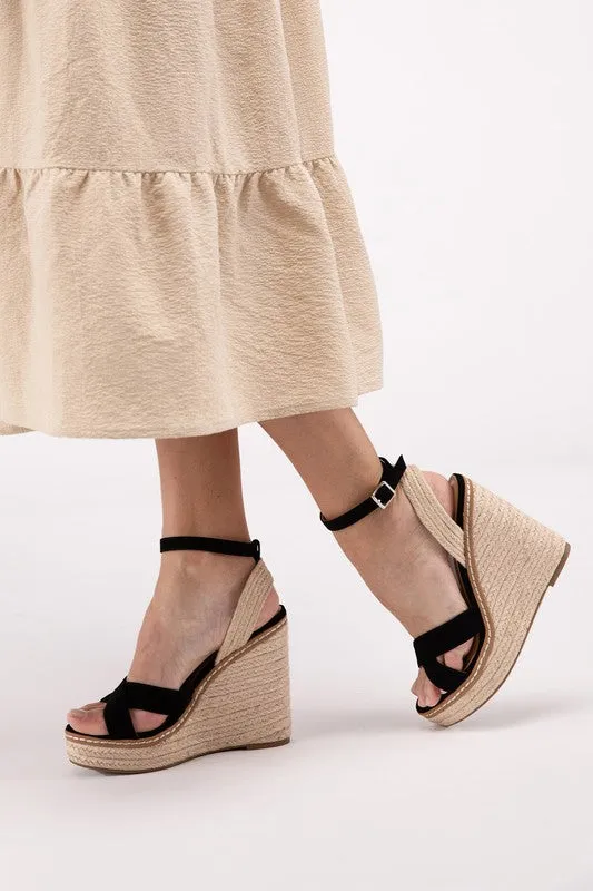 Criss-Cross Beauty Espadrille Wedges