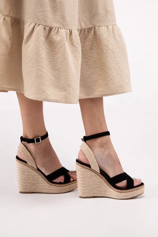 Criss-Cross Beauty Espadrille Wedges