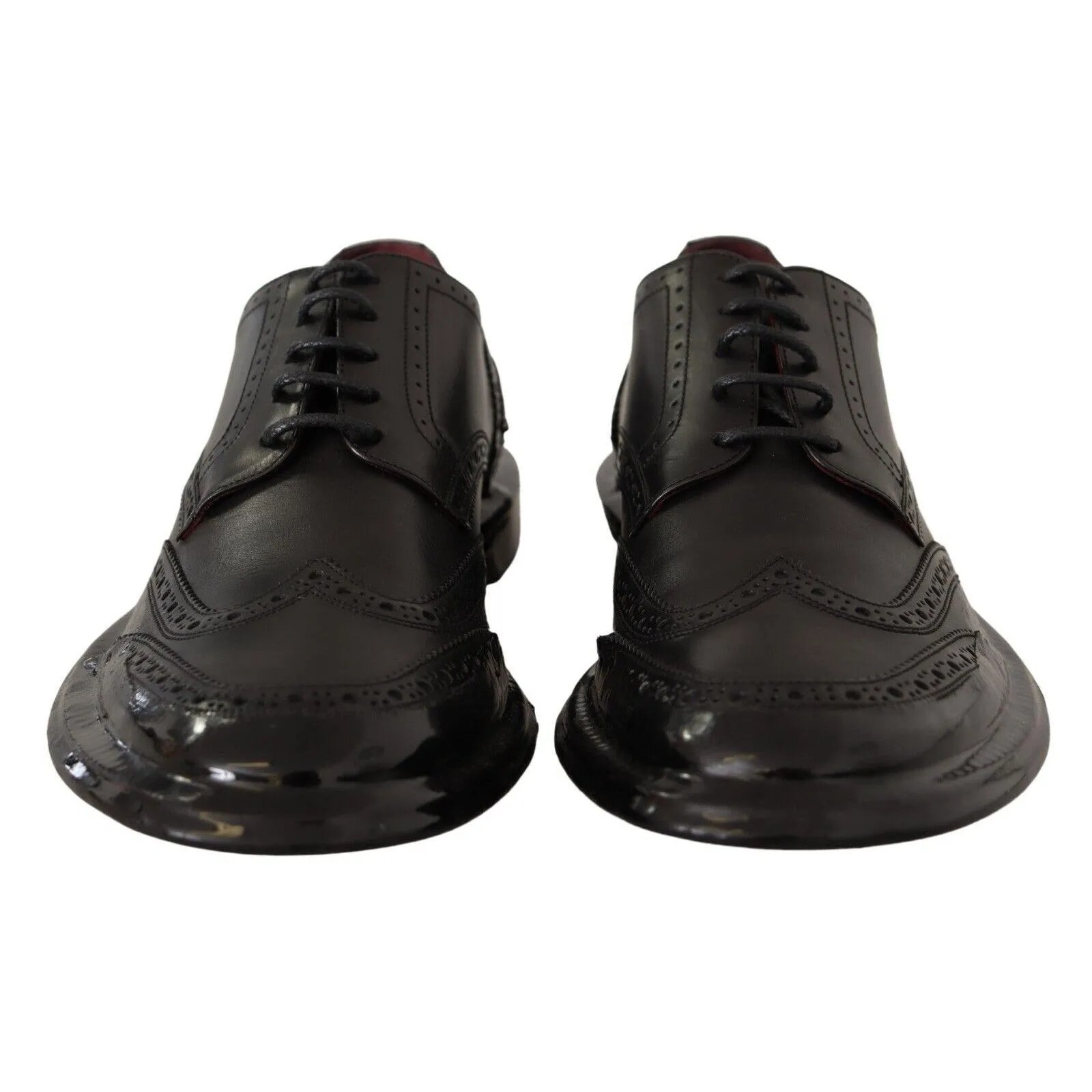 Dolce & Gabbana Elegant Calfskin Derby Oxford Wingtips