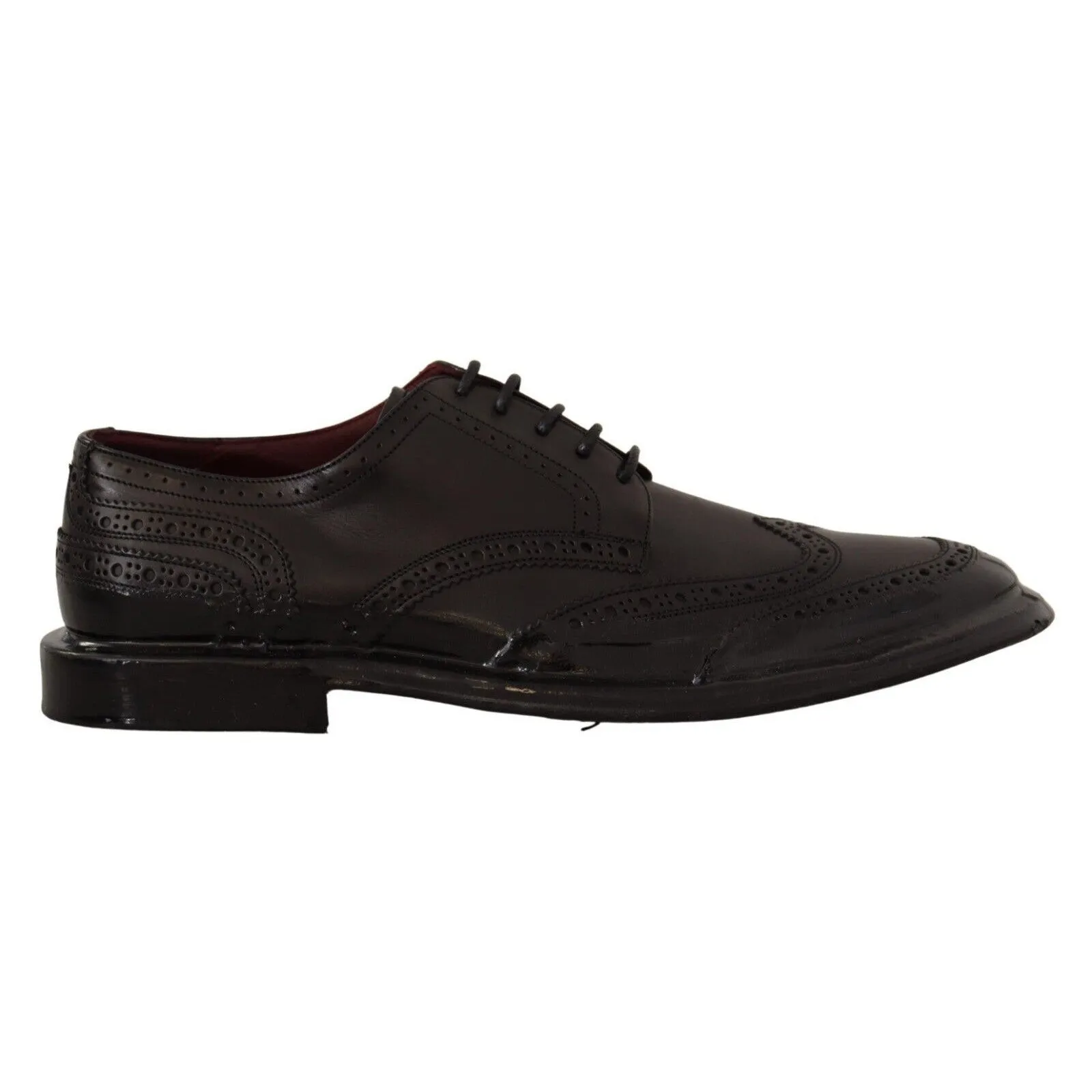 Dolce & Gabbana Elegant Calfskin Derby Oxford Wingtips