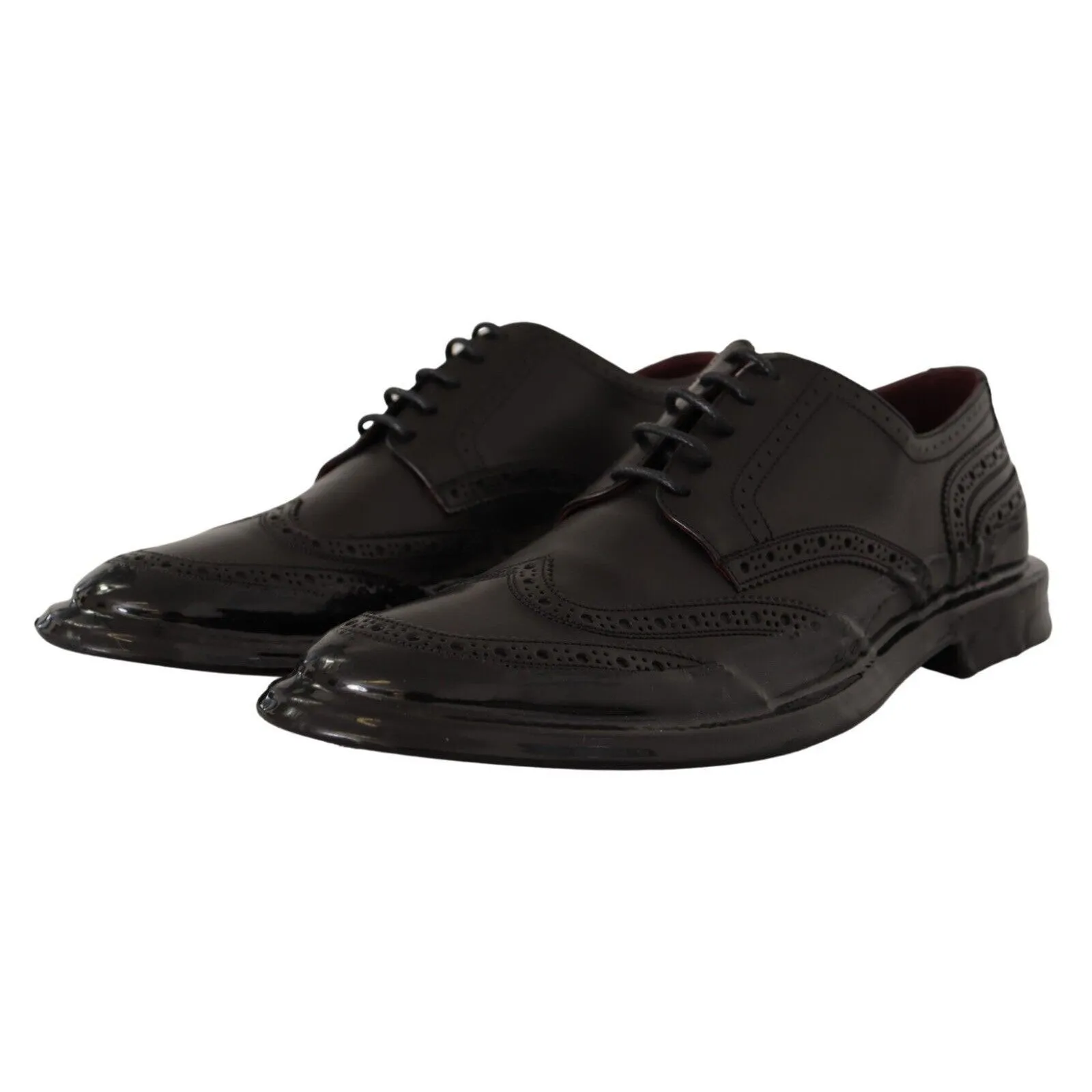 Dolce & Gabbana Elegant Calfskin Derby Oxford Wingtips