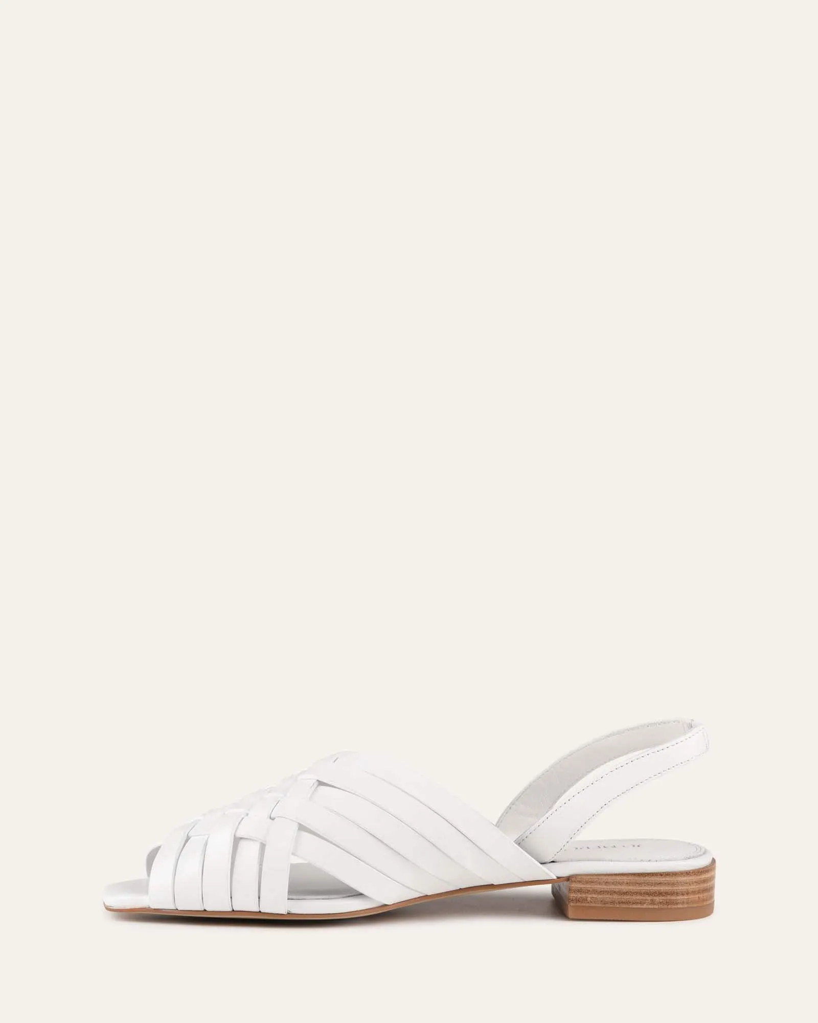 ELLIE CASUAL FLATS WHITE LEATHER