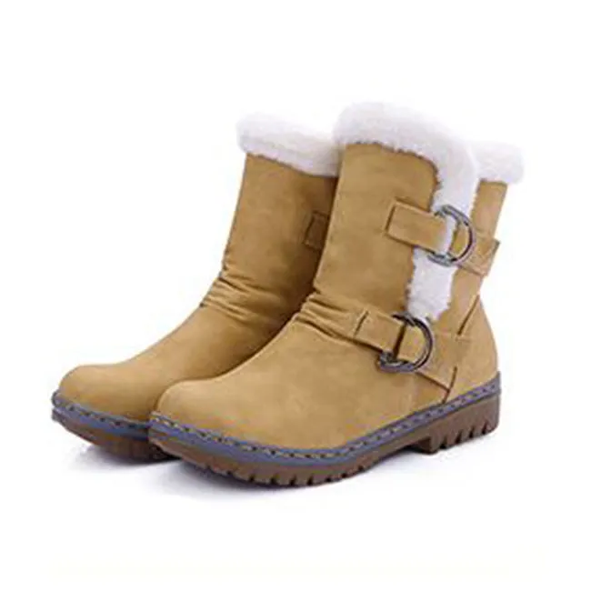 Fashion Winter Boots Women Snow Boots Flat Heels Winter Shoes