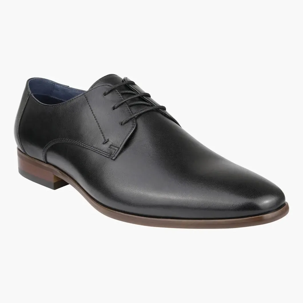 Flex Smart Plain Toe Derby - Black | Tan