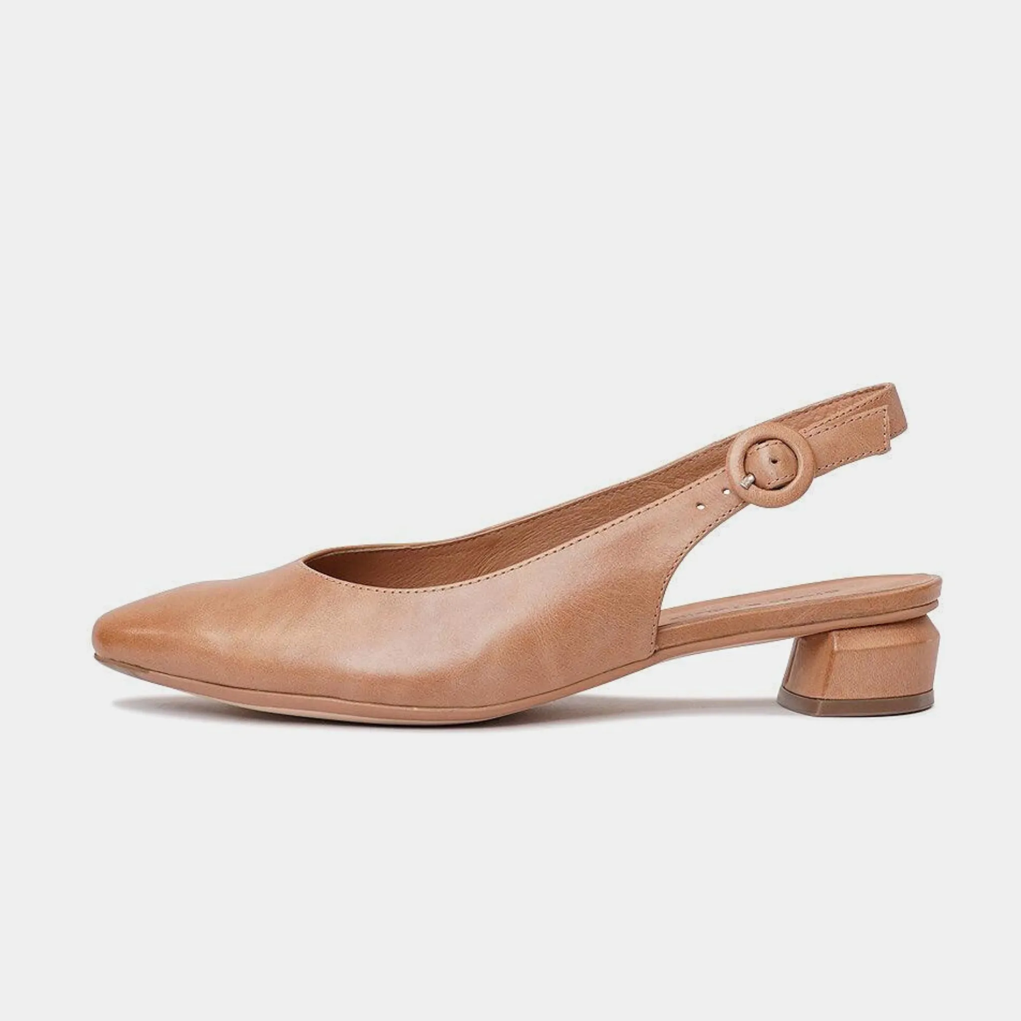 Fotini Tan Leather Flats