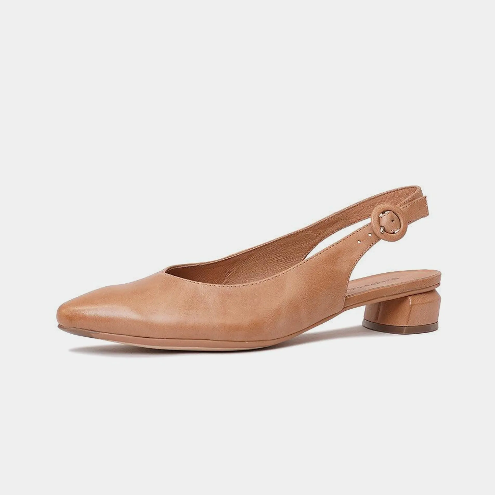 Fotini Tan Leather Flats