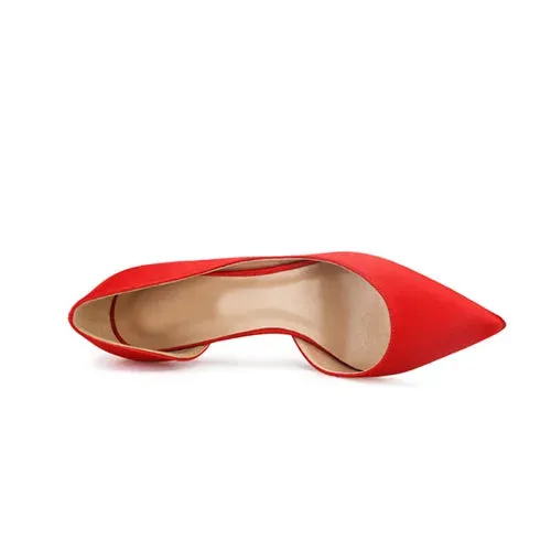 Funki Buys | Shoes | Women's Satin Side Cut Out Stiletto Pumps