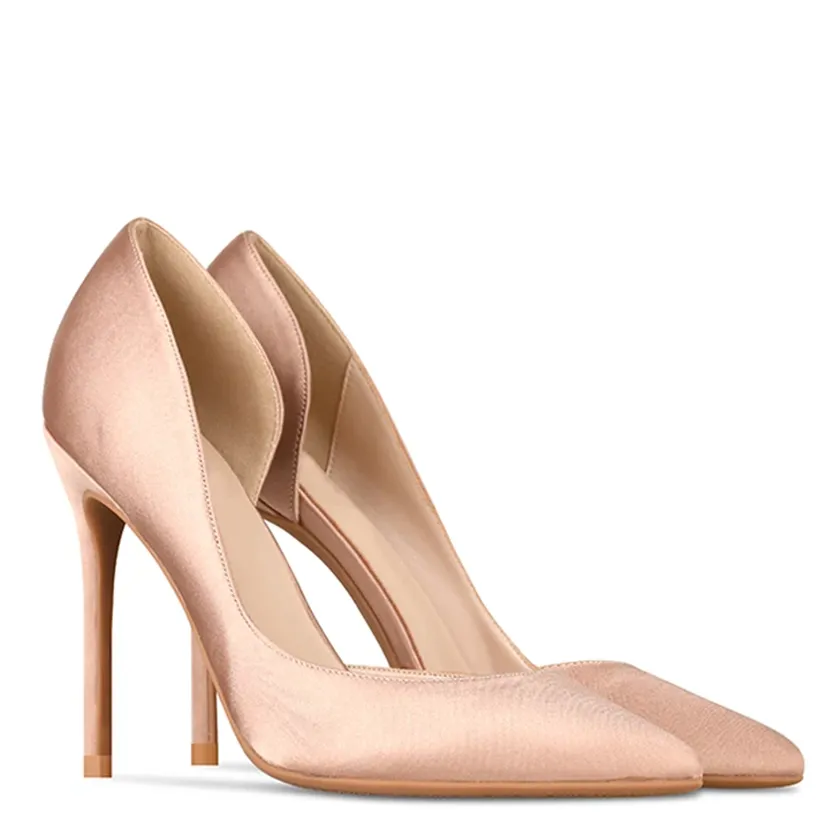 Funki Buys | Shoes | Women's Satin Side Cut Out Stiletto Pumps