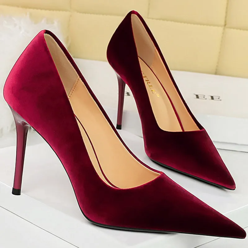 Funki Buys | Shoes | Women's Suede Fashion High Heel Stiletto