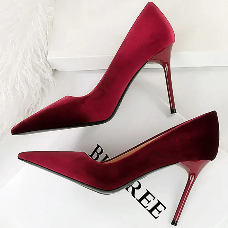 Funki Buys | Shoes | Women's Suede Fashion High Heel Stiletto