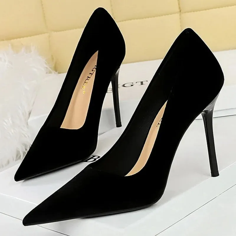 Funki Buys | Shoes | Women's Suede Fashion High Heel Stiletto