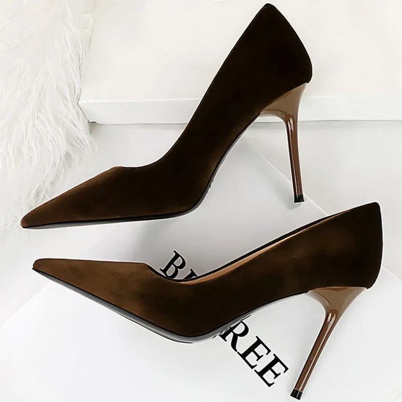 Funki Buys | Shoes | Women's Suede Fashion High Heel Stiletto