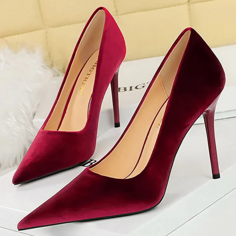 Funki Buys | Shoes | Women's Suede Fashion High Heel Stiletto