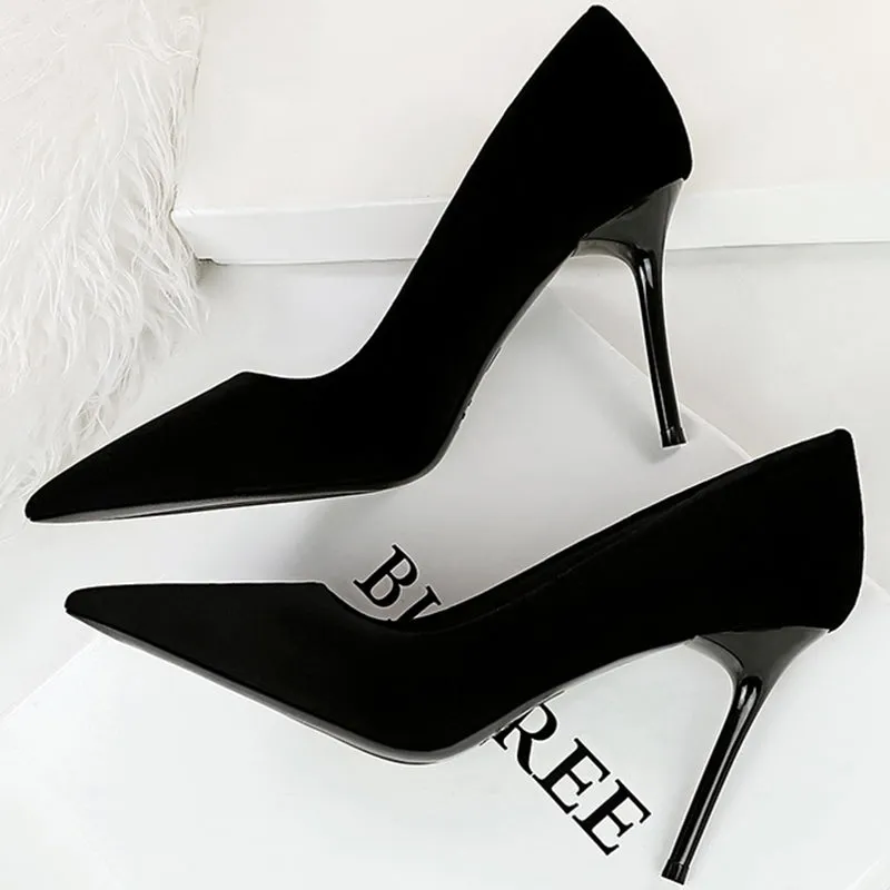 Funki Buys | Shoes | Women's Suede Fashion High Heel Stiletto